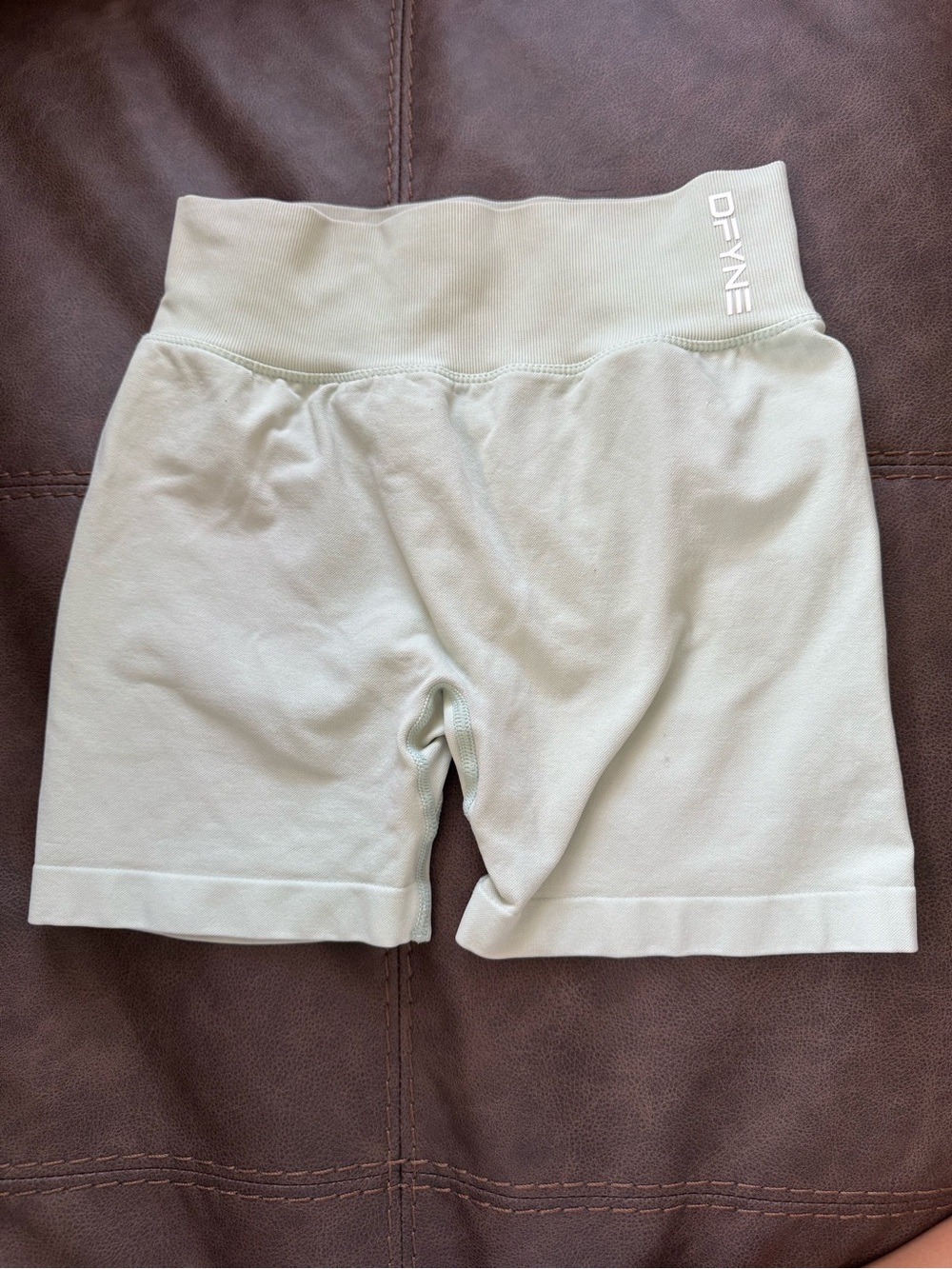 DFYNE High-Rise Lime Green Bike Shorts